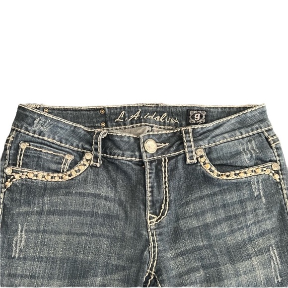 LA Idol USA - Women’s Rhinestone Jeans Sz9 - Picture 5 of 9